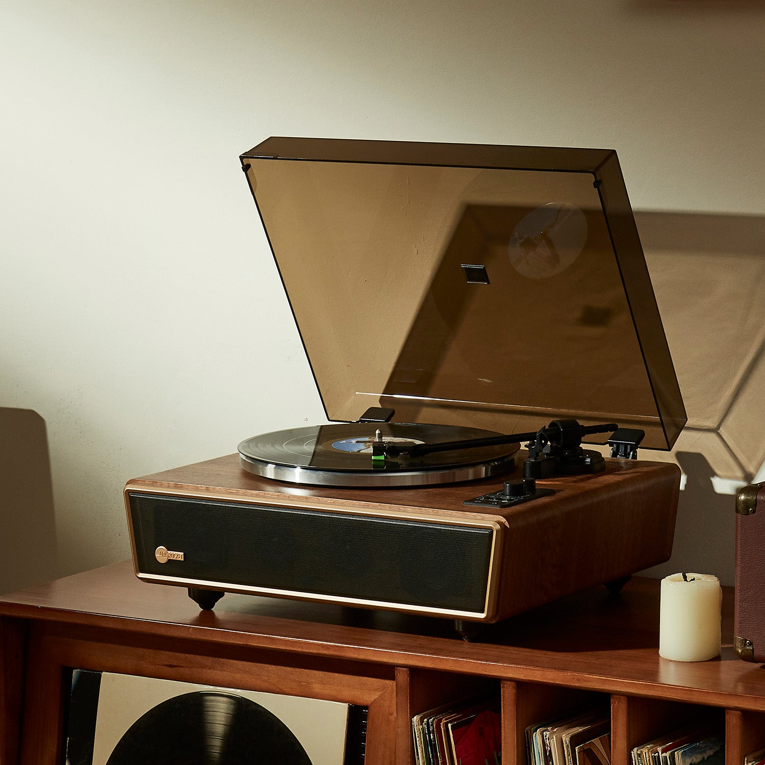 Arkrocket Huygens Bluetooth Turntable with Built-in Speakers