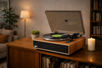 Arkrocket Huygens Bluetooth Turntable with Built-in Speakers